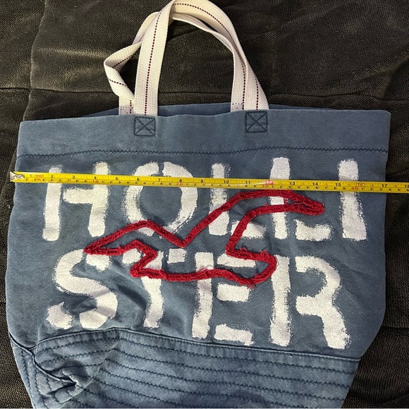 Y2K Hollister Blue Tote with Classic Red Bird Logo - Picture 3 of 7